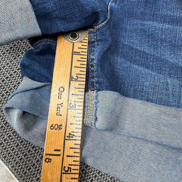 Ana A New Approach Womens Size 10 Blue Denim Shorts Mid-Rise Rolled Cuff - Picture 7 of 10